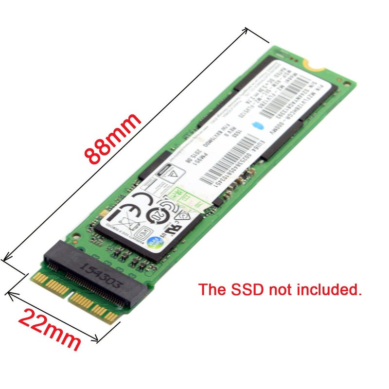 JSER 12+16pin 2014 2015 to M.2 NGFF M-Key AHCI SSD Convert Card Compatible for A1493 A1502 A1465 A1466 - Image 4